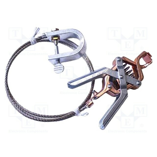 MUELLER ELECTRIC Ground/earth cable; C-Clamp,crocodile