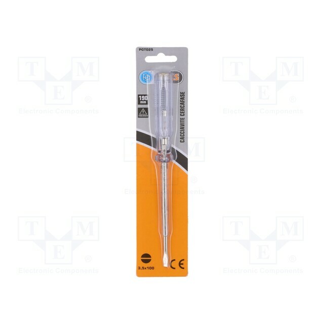 PG TOOLS Screwdriver: voltage tester; insulated