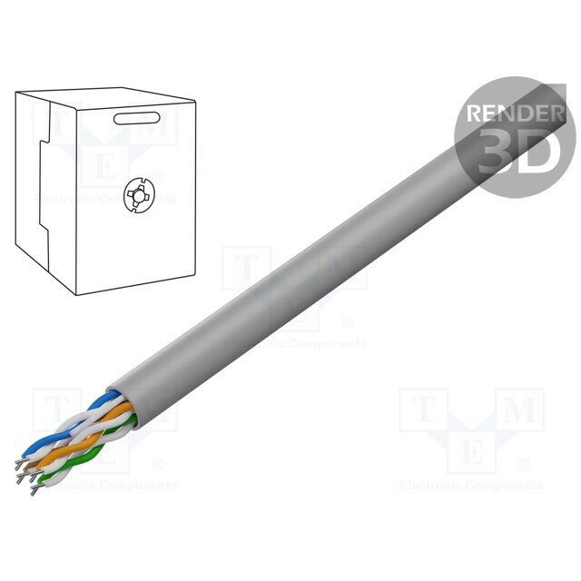 Wire; U/UTP; Cat 5e; 4x2x24AWG; CCA