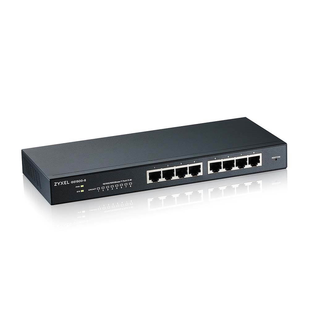 ZyXEL GS-1900-8 switch 8x1GbE RJ-45 |