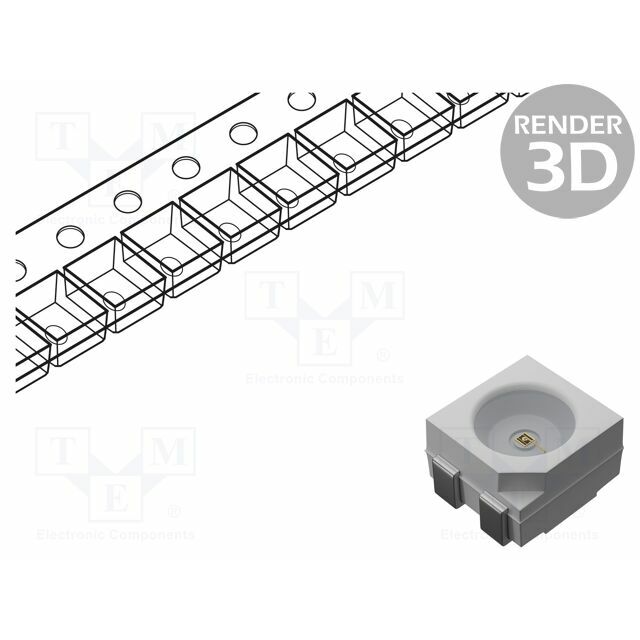 Ams OSRAM LED; yellow; SMD; PLCC4
