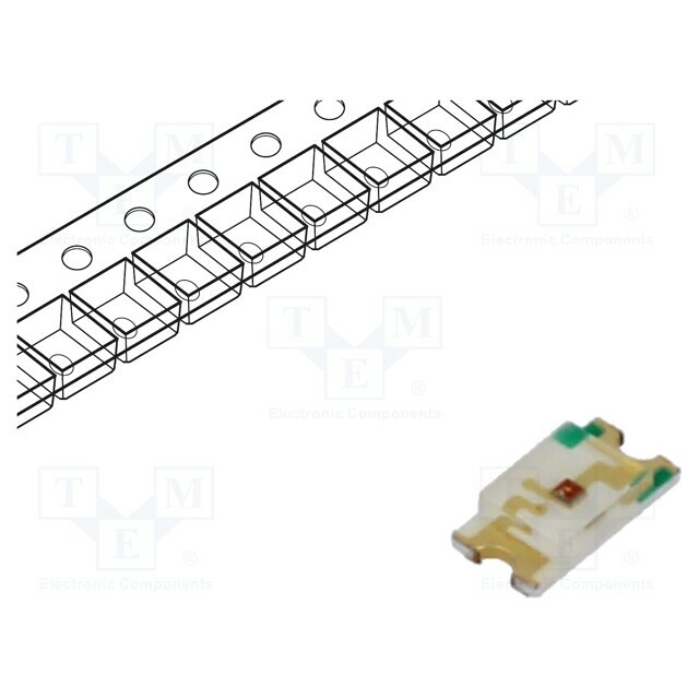 KINGBRIGHT ELECTRONIC LED; orange; SMD; 180÷350mcd