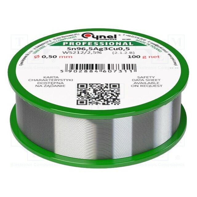 CYNEL Tin; lead free; Sn96,5Ag3Cu0
