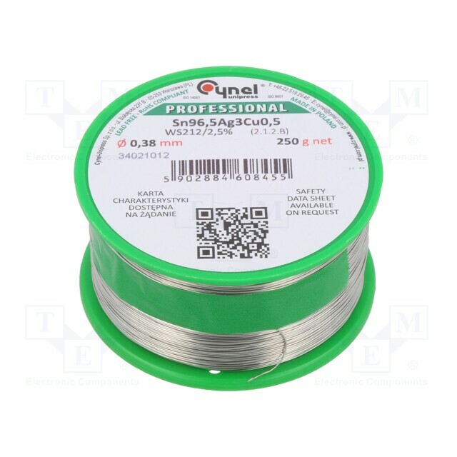 CYNEL Tin; lead free; Sn96,5Ag3Cu0