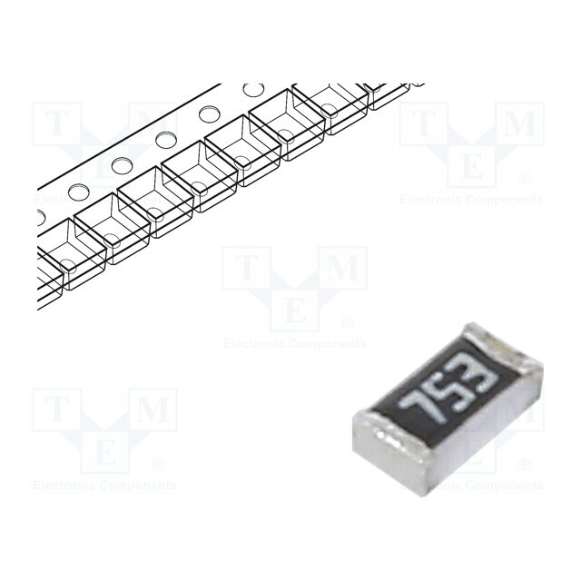 PANASONIC Resistor: thin film; 75kΩ; SMD