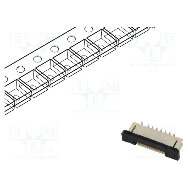 GCT Connector: FFC/FPC; tinned; SMT; 0
