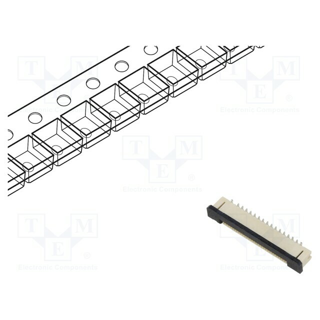 GCT Connector: FFC/FPC; tinned; SMT; 0