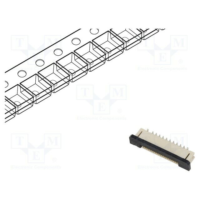 GCT Connector: FFC/FPC; tinned; SMT; 0