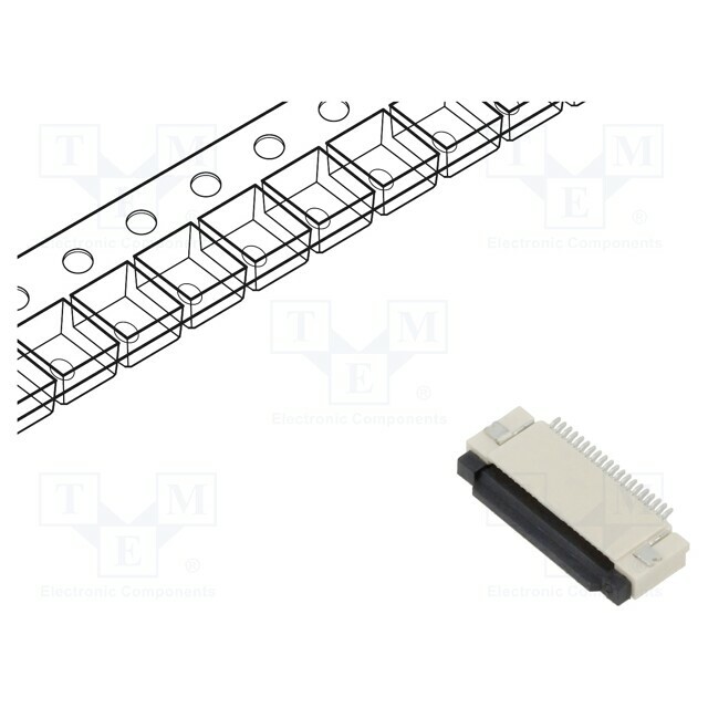 GCT Connector: FFC/FPC; tinned; SMT; 0
