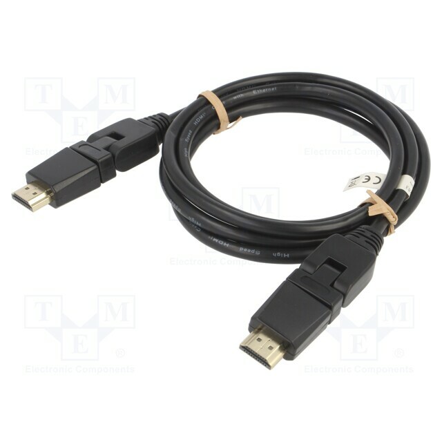 Cable; HDMI plug movable 360°,both