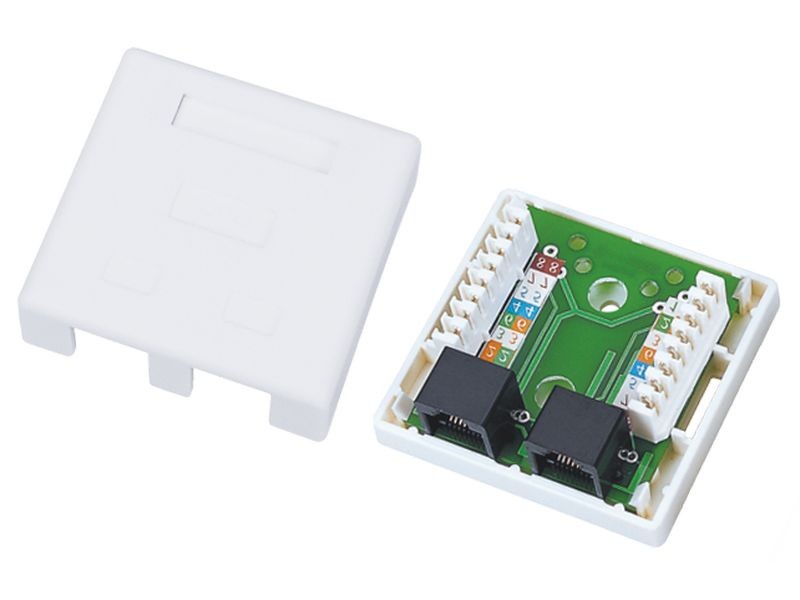 Alantec GN002 wire connector 2xRJ45 White