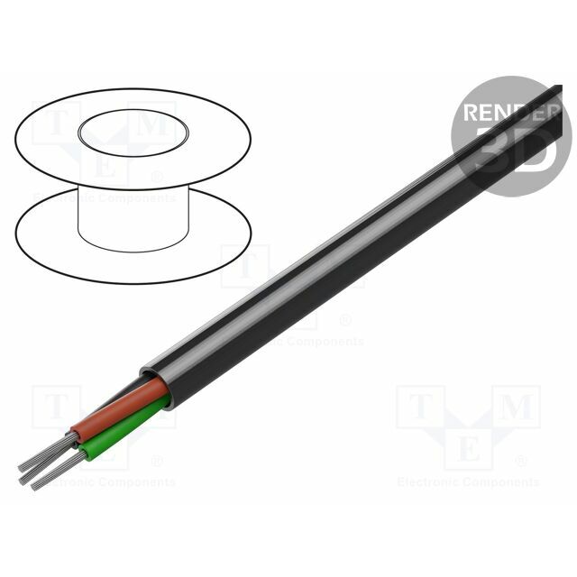 BELDEN Wire: control cable; 3x22AWG; stranded