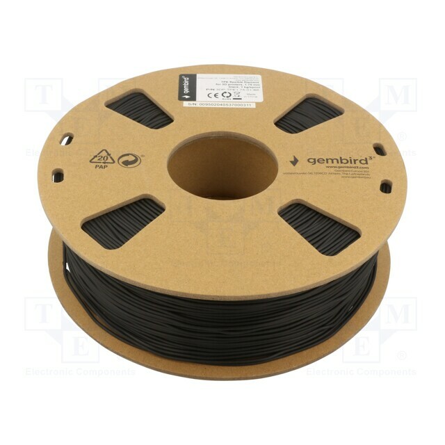 GEMBIRD Filament: TPE; 1.75mm; black