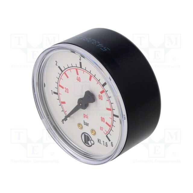 PNEUMAT Manometer; 0÷6bar; rear connection; Thread: