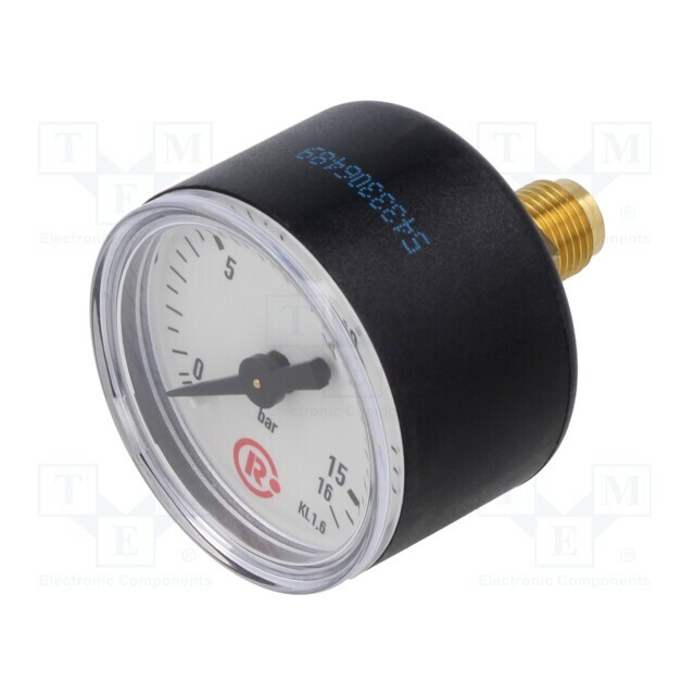 PNEUMAT Manometer; 0÷16bar; rear connection; Thread: