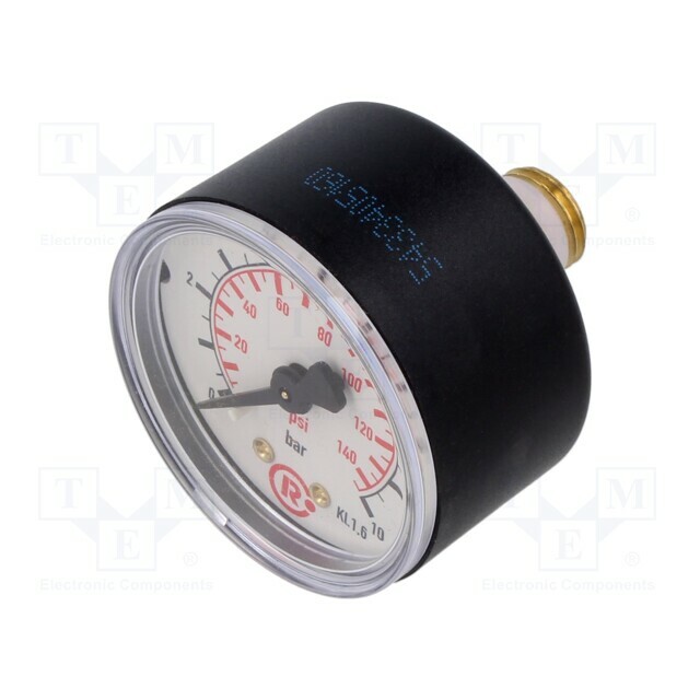 PNEUMAT Manometer; 0÷10bar; rear connection; Thread:
