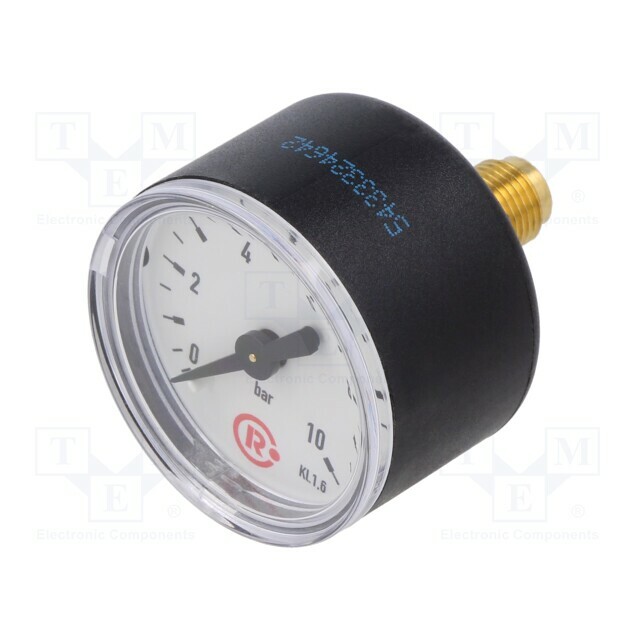 PNEUMAT Manometer; 0÷10bar; rear connection; Thread: