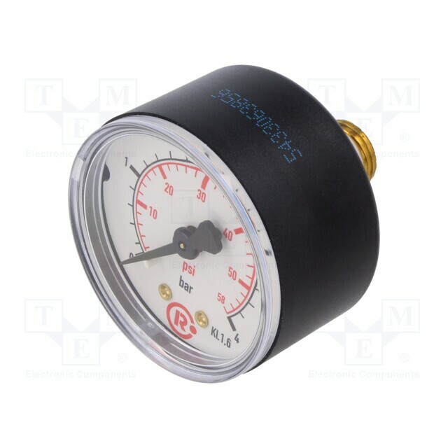 PNEUMAT Manometer; 0÷4bar; rear connection; Thread: