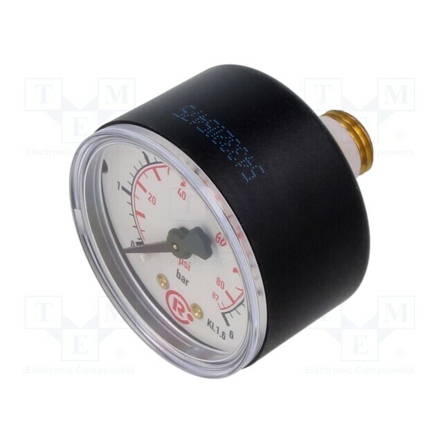 PNEUMAT Manometer; 0÷6bar; rear connection; Thread:
