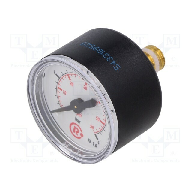 PNEUMAT Manometer; 0÷4bar; rear connection; Thread: