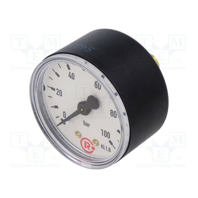 PNEUMAT Manometer; 0÷100bar; rear connection; Thread: