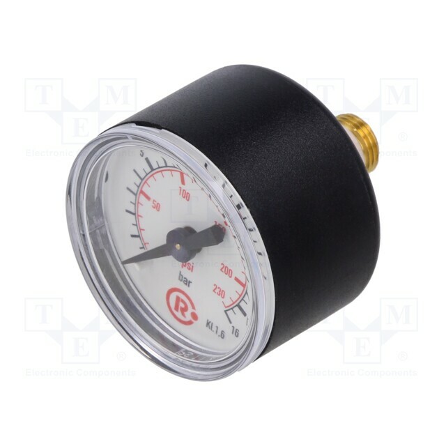 PNEUMAT Manometer; 0÷16bar; rear connection; Thread: