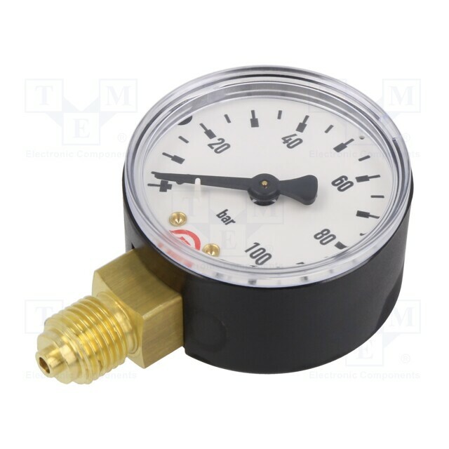 PNEUMAT Manometer; 0÷100bar; bottom connection; Thread: