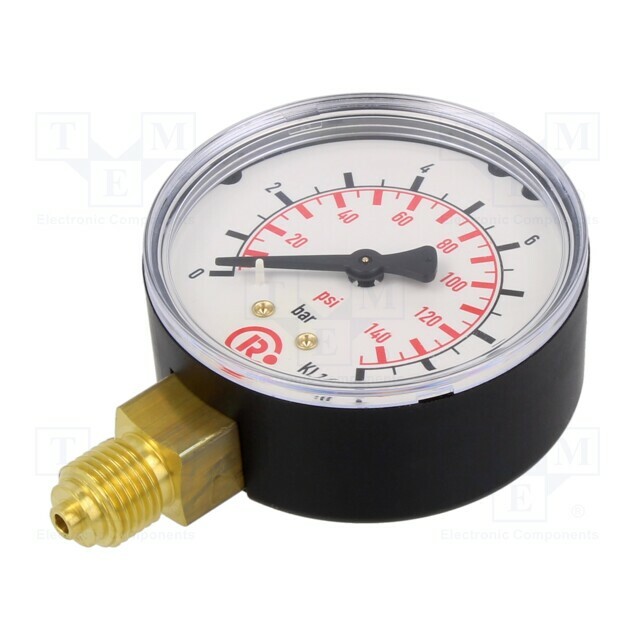 PNEUMAT Manometer; 0÷10bar; bottom connection; Thread: