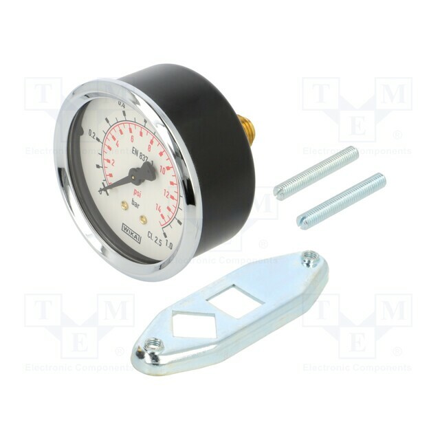 PNEUMAT Manometer; 0÷10bar; rear connection; Thread: