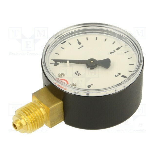 PNEUMAT Manometer; 0÷4bar; bottom connection; Thread: