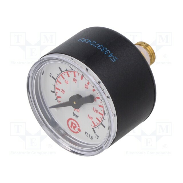 PNEUMAT Manometer; 0÷10bar; rear connection; Thread: