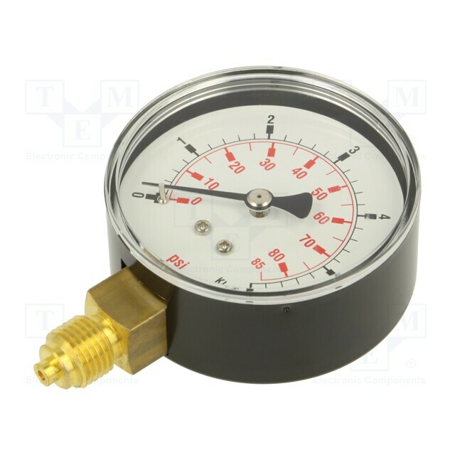 PNEUMAT Manometer; 0÷6bar; bottom connection; Thread: