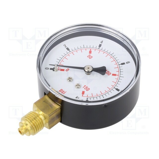 PNEUMAT Manometer; 0÷10bar; bottom connection; Thread:
