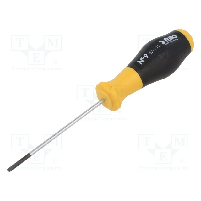 FELO Screwdriver: standard; slot; 2.5x0