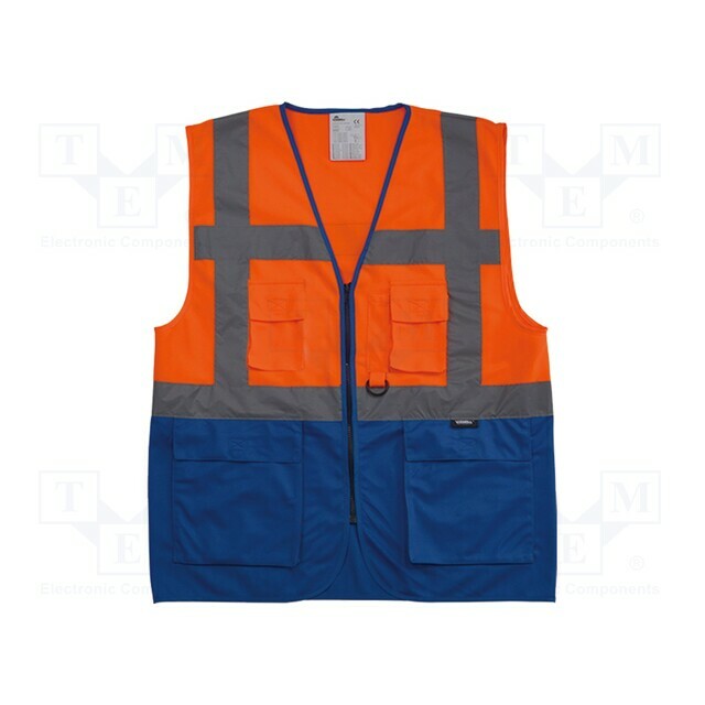 VIZWELL Reflection waistcoat; Size: M; orange-blue