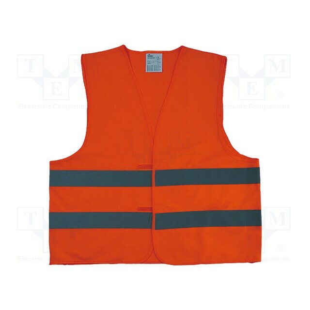 VIZWELL Reflection waistcoat; orange-black; warning |