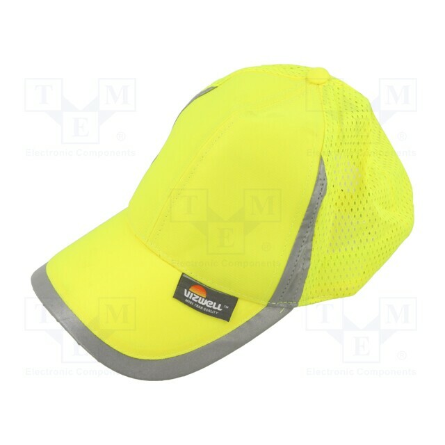 VIZWELL High-visibility cap; adjustable,vented; Size: