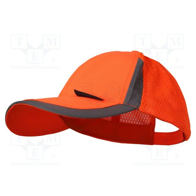 VIZWELL High-visibility cap; adjustable,vented; Size: