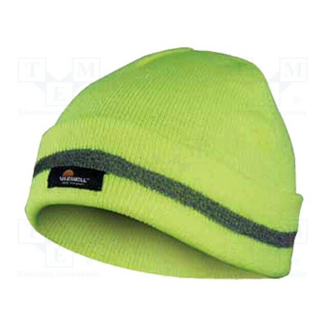VIZWELL Beanie reflective hat; winter; yellow