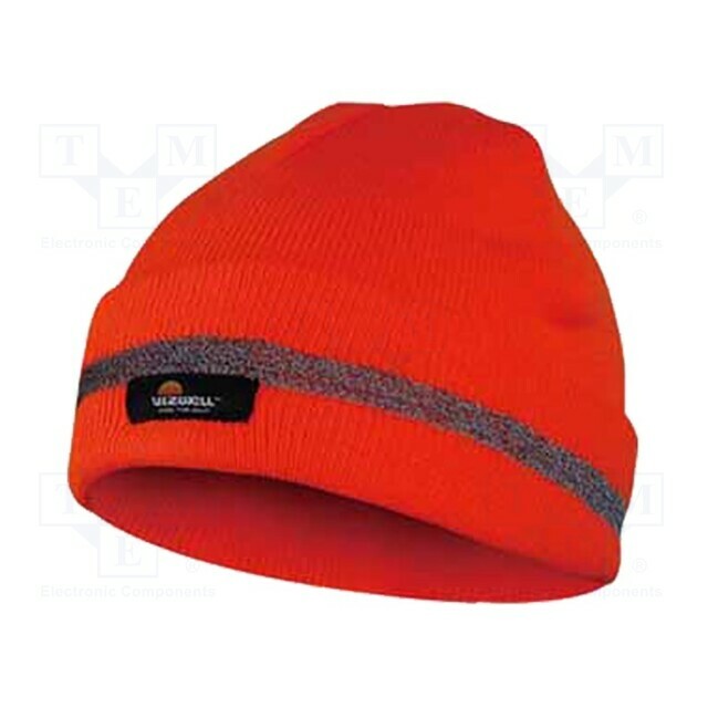 VIZWELL Beanie reflective hat; winter; orange