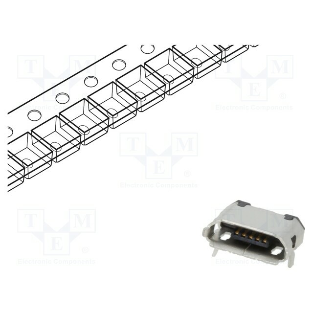 GCT Connector: USB B micro; socket
