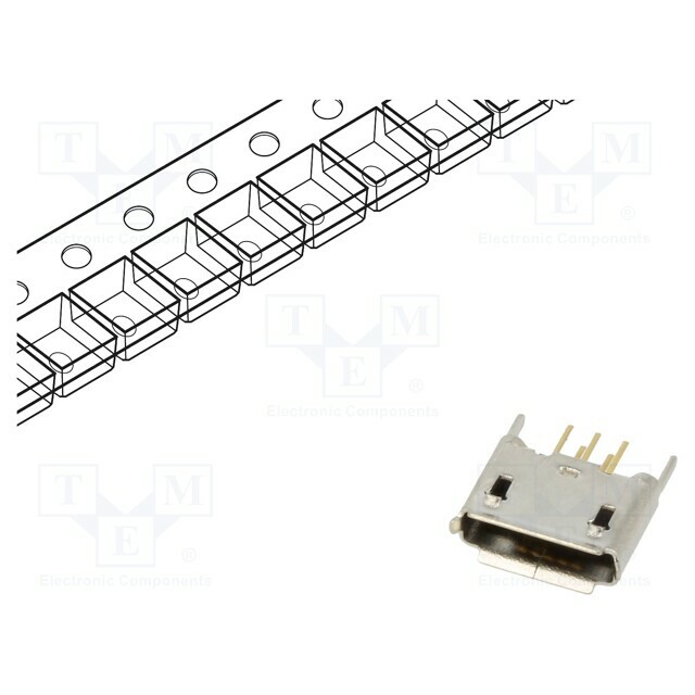 GCT Connector: USB AB micro; socket