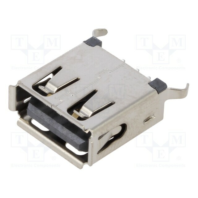 GCT Connector: USB A; socket; THT