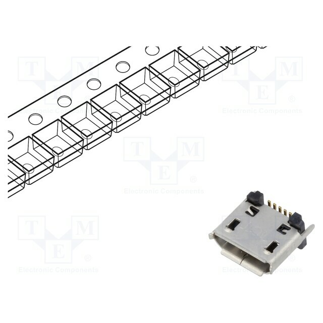 GCT Connector: USB B micro; socket