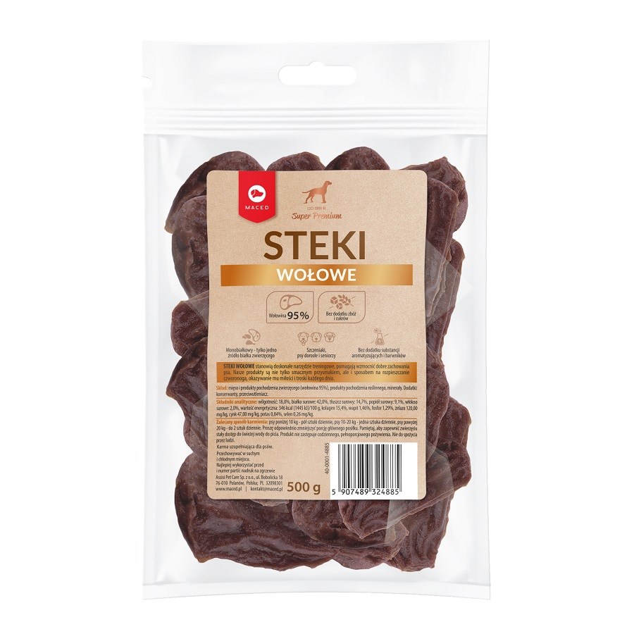 MACED Beef steaks - Dog treat
