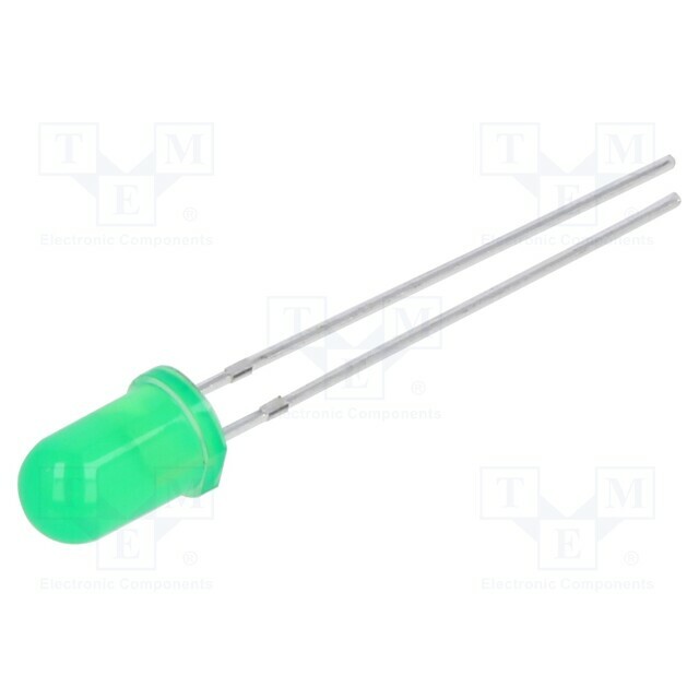 BRIGHTEK (EUROPE) LED; green; 5mm; 150÷350mcd