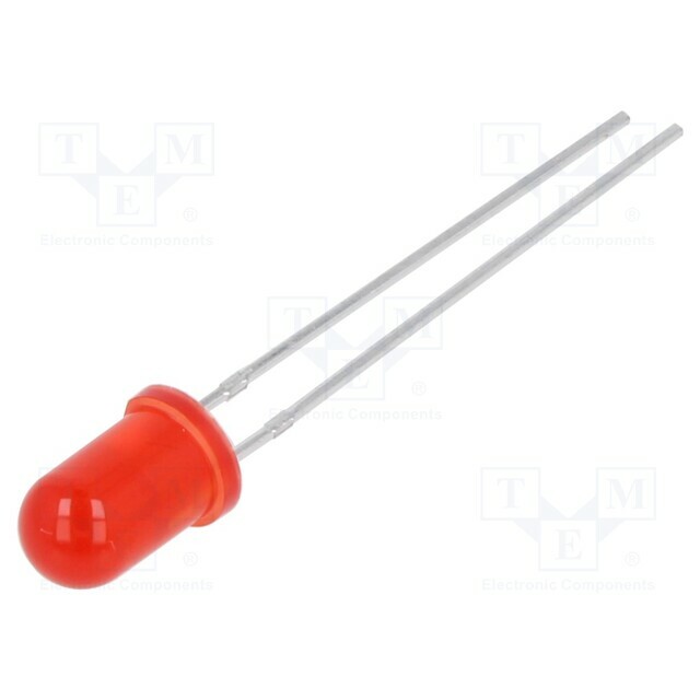 BRIGHTEK (EUROPE) LED; red; 5mm; 250÷600mcd