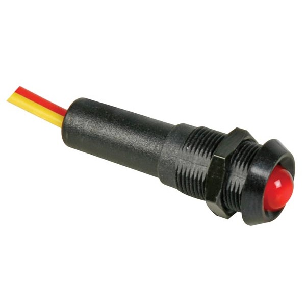 FLASHING LED LAMP 12V RED -