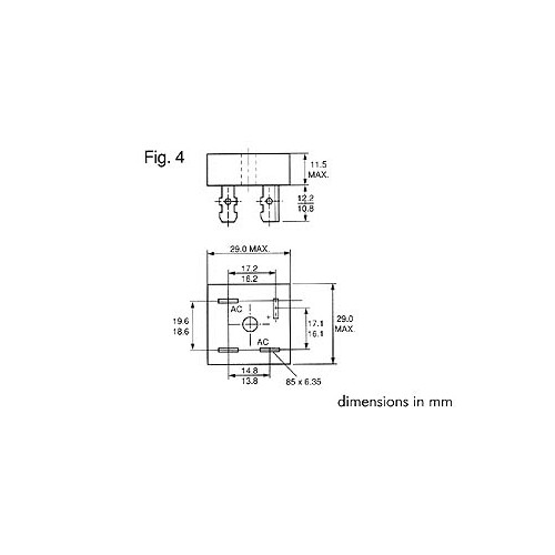 BRIDGE RECTIFIER 800V-35A (KBPC3508) | 800V35