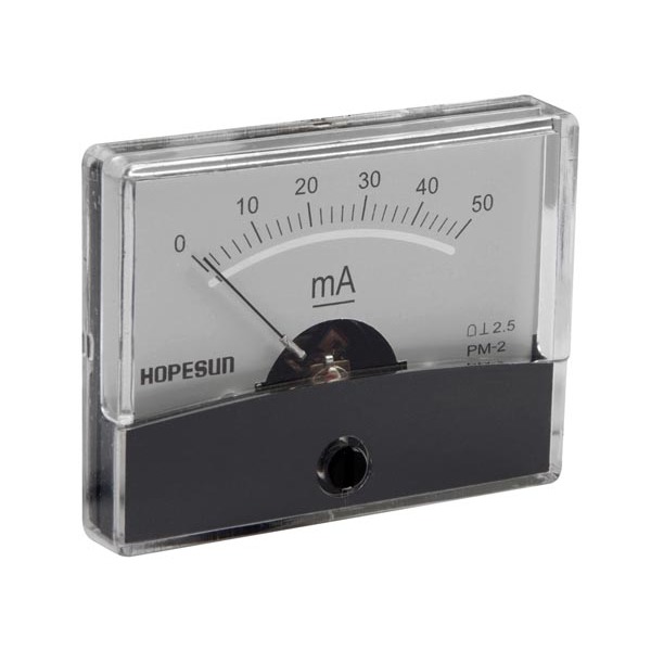 ANALOGUE CURRENT PANEL METER 50mA DC